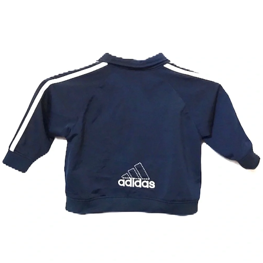 Adidas Baby Training Jacket Navy Blue White Size 12M EUC